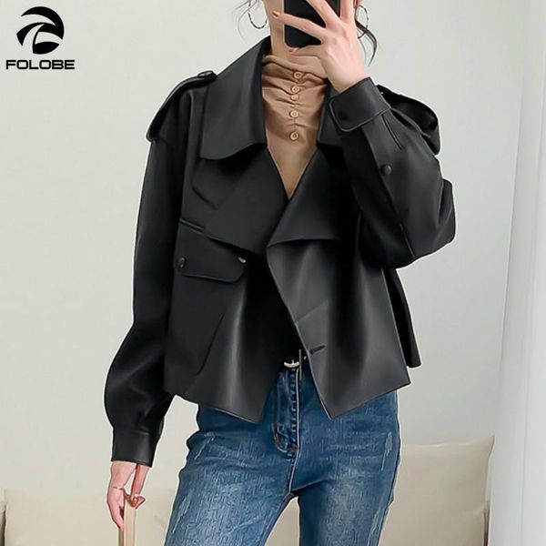folobe 2021 fashion pu leather jackets women motorcycle soft leather coat female solid color jackets ladys loose casual jacket, Black
folobe 2021 fashion pu leather jackets women motorcycle soft leather coat female solid color jackets ladys loose casual jacket, Black