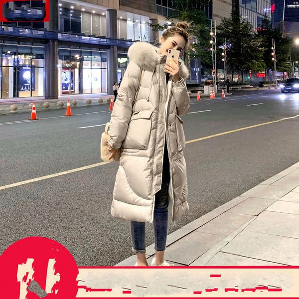 winter cotton with hood lady large female jacket collar mid-long white duck down c59 uv1b, Black
winter cotton with hood lady large female jacket collar mid-long white duck down c59 uv1b, Black