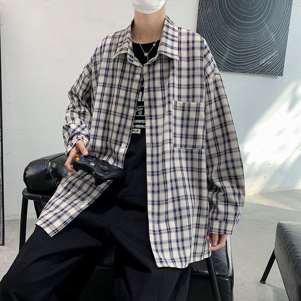 2021 cotton plaid men's fashion hit color retro casual shirt men streetwear spring long-sleeved shirts mens m-2xl ejsi, White;black
2021 cotton plaid men's fashion hit color retro casual shirt men streetwear spring long-sleeved shirts mens m-2xl ejsi, White;black