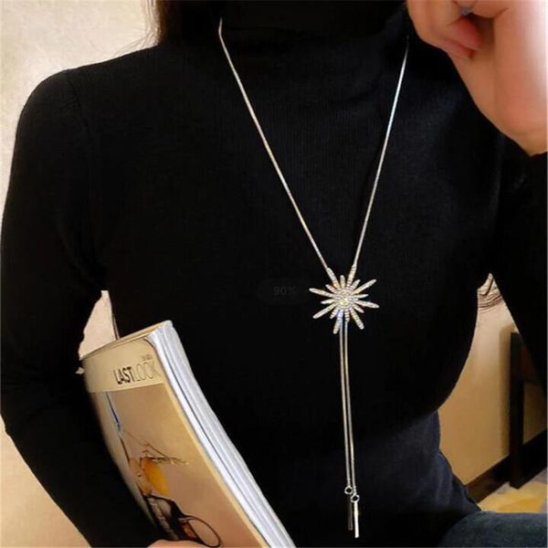 chokers fashion sun flower crystal choker necklaces for women long tassel sweater chain jewelry accessories party gifts, Golden;silver
chokers fashion sun flower crystal choker necklaces for women long tassel sweater chain jewelry accessories party gifts, Golden;silver