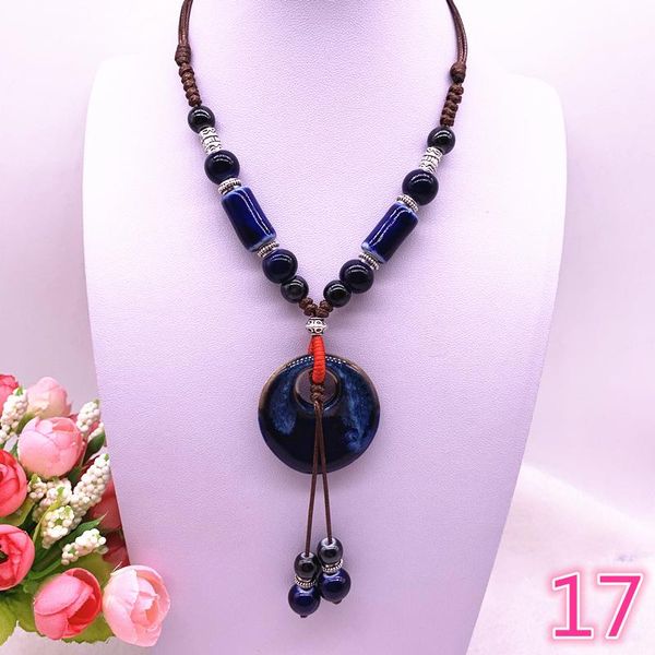 pendant necklaces fashion ethnic jewelry traditional handmade ornaments weave wax rope ceramics necklace beads long #17, Silver
pendant necklaces fashion ethnic jewelry traditional handmade ornaments weave wax rope ceramics necklace beads long #17, Silver