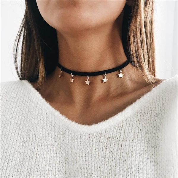 pendant necklaces fashion gold star necklace for women sweet color tassel choker minimalist trend jewelry, Silver
pendant necklaces fashion gold star necklace for women sweet color tassel choker minimalist trend jewelry, Silver