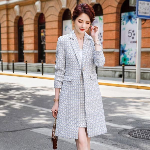 two piece dress temperament women's jacket skirt two-piece suit winter elegant long plaid ladies slim-fit female, White
two piece dress temperament women's jacket skirt two-piece suit winter elegant long plaid ladies slim-fit female, White