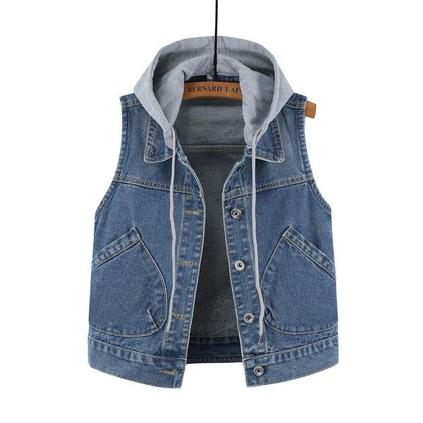large pocket sleeveless jacket all-match shawl spring denim women plus size hooded women's jackets, Black;brown
large pocket sleeveless jacket all-match shawl spring denim women plus size hooded women's jackets, Black;brown