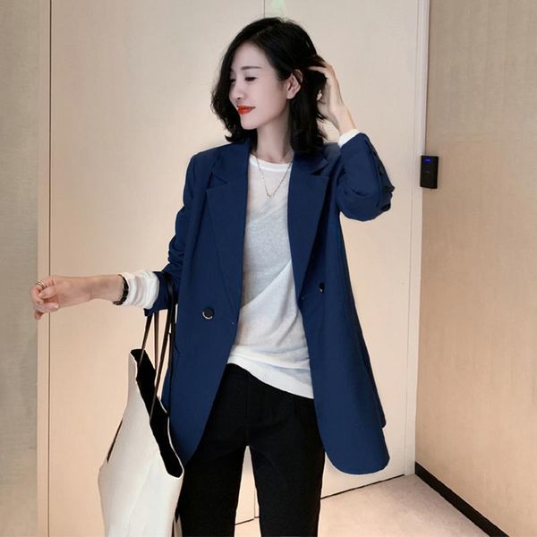women's suits & blazers 2021 spring and autumn style blue fashion casual suit women korean short jacket, White;black
women's suits & blazers 2021 spring and autumn style blue fashion casual suit women korean short jacket, White;black