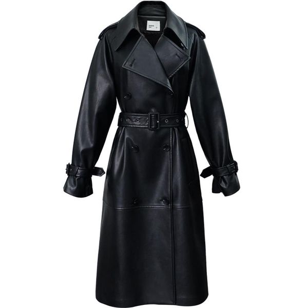 women's trench coats arrival autumn fashion pu leather coat women double breasted loose belted windbreaker, Tan;black
women's trench coats arrival autumn fashion pu leather coat women double breasted loose belted windbreaker, Tan;black