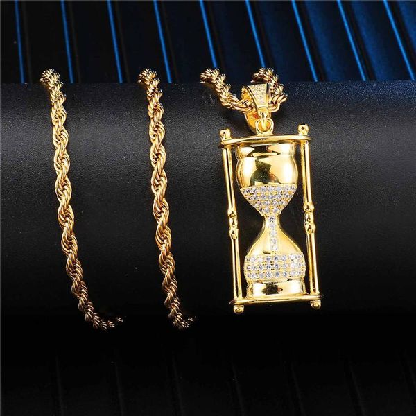 pendant necklaces iced out golden hourglass pave cubic zirconia hip hop party jewelry for men birthday gift, Silver
pendant necklaces iced out golden hourglass pave cubic zirconia hip hop party jewelry for men birthday gift, Silver