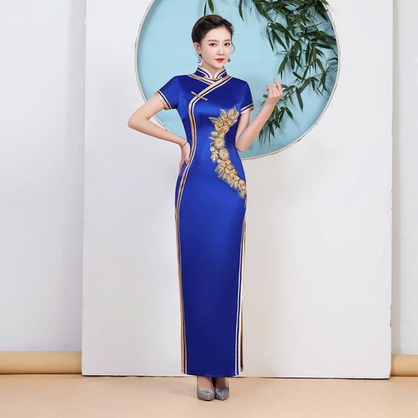 ethnic clothing appliques cheongsams female satin improved qipao vintage button chinese dress elegant long vestidos big size 3xl-5xl, Red
ethnic clothing appliques cheongsams female satin improved qipao vintage button chinese dress elegant long vestidos big size 3xl-5xl, Red