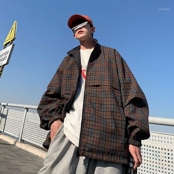men's jacket's 2021 solid color two-sided wear casual loose outer youth handsome men clothing four seasons jacket jackets, Black;brown
men's jacket's 2021 solid color two-sided wear casual loose outer youth handsome men clothing four seasons jacket jackets, Black;brown