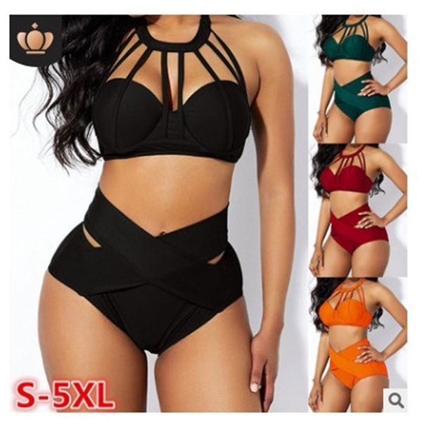 2021 bikini sport solid color round neck open back high waist belly covering strap split women' swimsuit, Red;black
2021 bikini sport solid color round neck open back high waist belly covering strap split women' swimsuit, Red;black