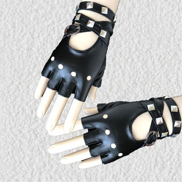 five fingers gloves 1 pair half finger pu leather rock punk style rivet fingerless motorcycle b88, Blue;gray
five fingers gloves 1 pair half finger pu leather rock punk style rivet fingerless motorcycle b88, Blue;gray