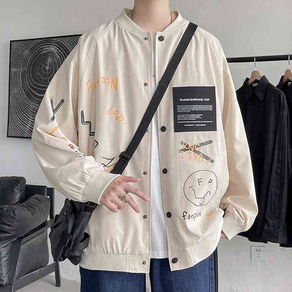 graffiti coat men's plus size fashion brand fat man loose casual handsome baseball suit spring and autumn korean version, Black;brown
graffiti coat men's plus size fashion brand fat man loose casual handsome baseball suit spring and autumn korean version, Black;brown