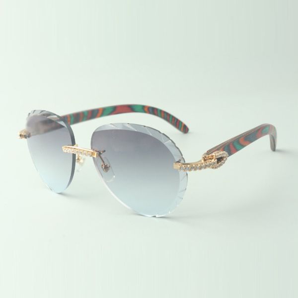 2022 classic medium diamond sunglasses 3524027 with natural peacock wood arms glasses, direct sales, size: 18-135 mm, White;black 
2022 classic medium diamond sunglasses 3524027 with natural peacock wood arms glasses, direct sales, size: 18-135 mm, White;black