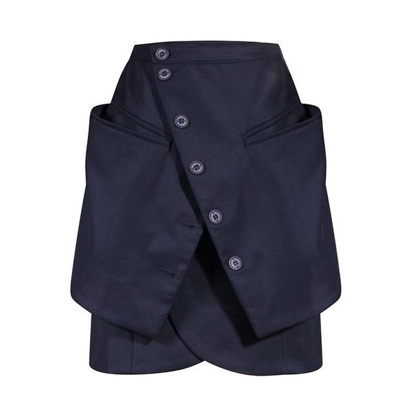 skirts high waist dark blue button irregular pocket split half-body skirt women fashion tide spring autumn 2021, Black
skirts high waist dark blue button irregular pocket split half-body skirt women fashion tide spring autumn 2021, Black