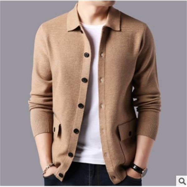 t-shirt autumn and winter korean version lapel solid color casual coat men's single breasted cardigan sweater, Black
t-shirt autumn and winter korean version lapel solid color casual coat men's single breasted cardigan sweater, Black