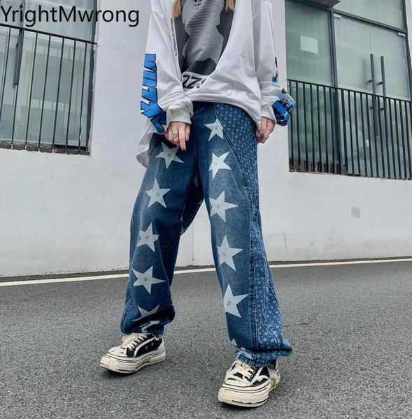women's jeans colorblock patchwork bandana star boyfriend streetwear woman fashion denim pant japanese man hip hop baggy kpop harajuku, Blue
women's jeans colorblock patchwork bandana star boyfriend streetwear woman fashion denim pant japanese man hip hop baggy kpop harajuku, Blue