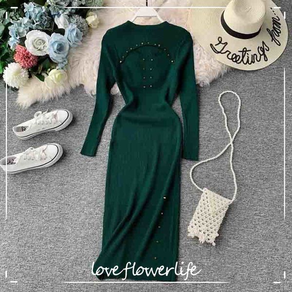autumn winter women knitted dress chest hollow out slim bottoming bodycon dress vintage long sleeve party vestidos 210521, Black;gray
autumn winter women knitted dress chest hollow out slim bottoming bodycon dress vintage long sleeve party vestidos 210521, Black;gray