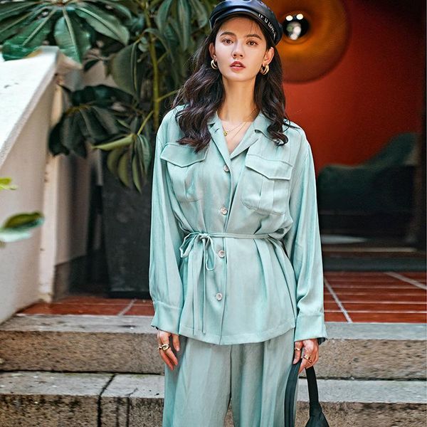 two piece dress lanmrem 2021 spring autumn arrivals turn-down collar single breasted full length pants women solid color set 48305s, White
two piece dress lanmrem 2021 spring autumn arrivals turn-down collar single breasted full length pants women solid color set 48305s, White