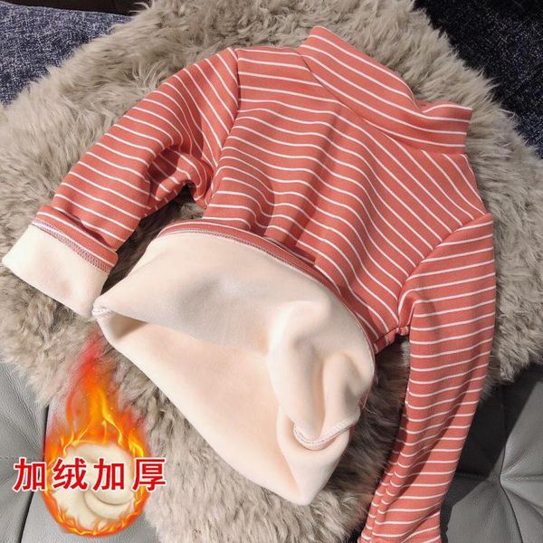 new children long sleeve tshirts striped girls long sleeve kids clothes velvet winter warm baby tee coat t-shirt turtleneck, Blue
new children long sleeve tshirts striped girls long sleeve kids clothes velvet winter warm baby tee coat t-shirt turtleneck, Blue