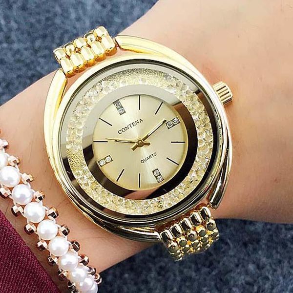 wristwatches contena watches women diamond gold steel band quartz relogio feminino 2021, Slivery;brown
wristwatches contena watches women diamond gold steel band quartz relogio feminino 2021, Slivery;brown