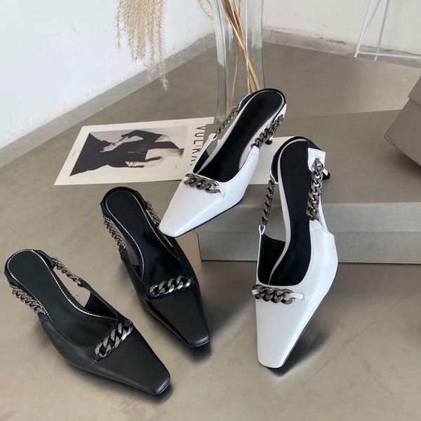 slippers high heels women 2021 chain slides mules shoes loafers sandalias mujer designer ladies chanclas, Black
slippers high heels women 2021 chain slides mules shoes loafers sandalias mujer designer ladies chanclas, Black