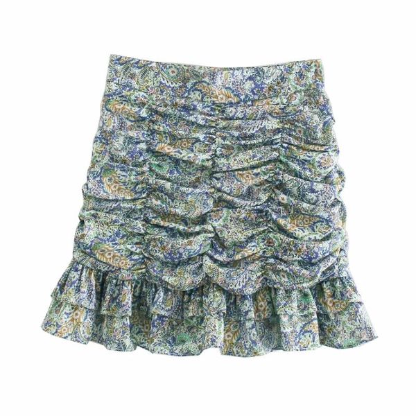 skirts 2021 spring women vintage paisley print ruffled hem pleated mini skirt casual female clothes p2005, Black
skirts 2021 spring women vintage paisley print ruffled hem pleated mini skirt casual female clothes p2005, Black