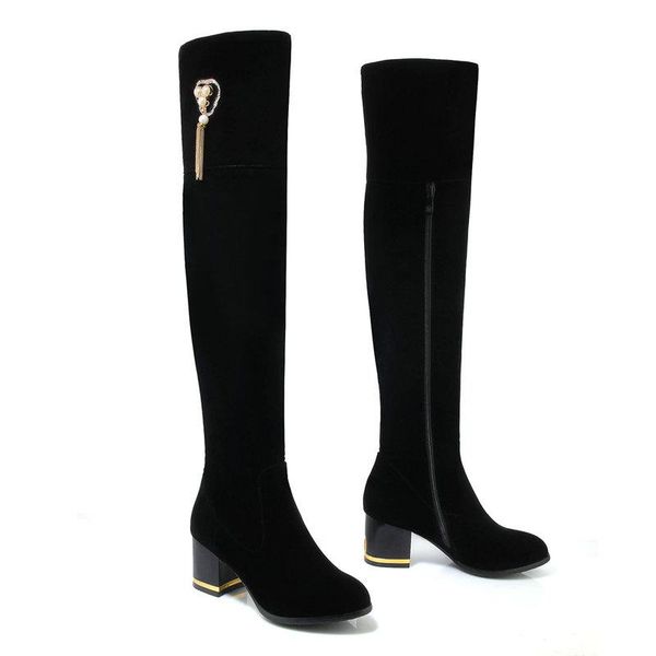 boots shoes woman over the knee women high heels autumn winter rouned toe thigh plus size 34-43, Black
boots shoes woman over the knee women high heels autumn winter rouned toe thigh plus size 34-43, Black