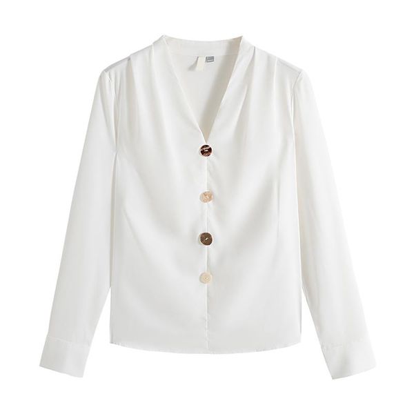 women's blouses & shirts 2021 office blusas feminina cardigan clothes for women camisa womens and plus size, White
women's blouses & shirts 2021 office blusas feminina cardigan clothes for women camisa womens and plus size, White