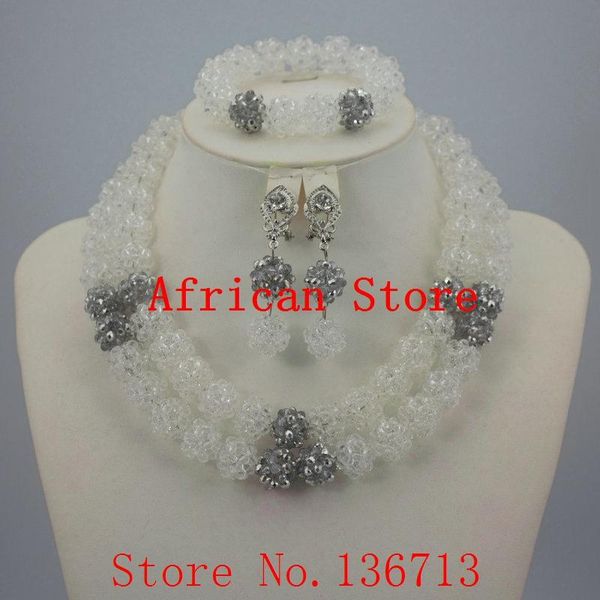 earrings & necklace charming african beads jewelry sets nigerian wedding crystal set bc329-3, Silver
earrings & necklace charming african beads jewelry sets nigerian wedding crystal set bc329-3, Silver