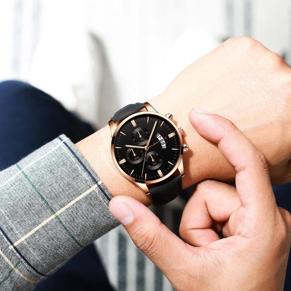 wristwatches men's sport watches fashion stainless steel case leather strap quartz analog wristwatch waterproof male business casual wa, Slivery;brown
wristwatches men's sport watches fashion stainless steel case leather strap quartz analog wristwatch waterproof male business casual wa, Slivery;brown