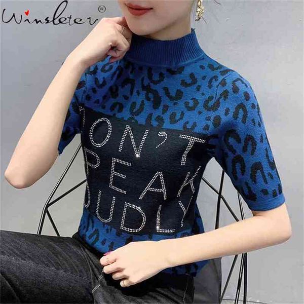summer european clothes knit t-shirt patchwork shiny diamonds women short sleeve bottoming shirt tees t13411a 210421, White
summer european clothes knit t-shirt patchwork shiny diamonds women short sleeve bottoming shirt tees t13411a 210421, White