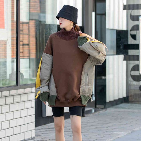 hoodie loose patchwork hit color for women o neck long sleeve casual sweatshirt female fashion clothing spring, Black
hoodie loose patchwork hit color for women o neck long sleeve casual sweatshirt female fashion clothing spring, Black