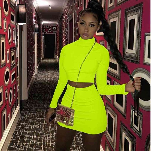 spring long sleeve turtleneck crop mini skirt set solid fitness bodycon streetwear club outfits matching set, Gray
spring long sleeve turtleneck crop mini skirt set solid fitness bodycon streetwear club outfits matching set, Gray