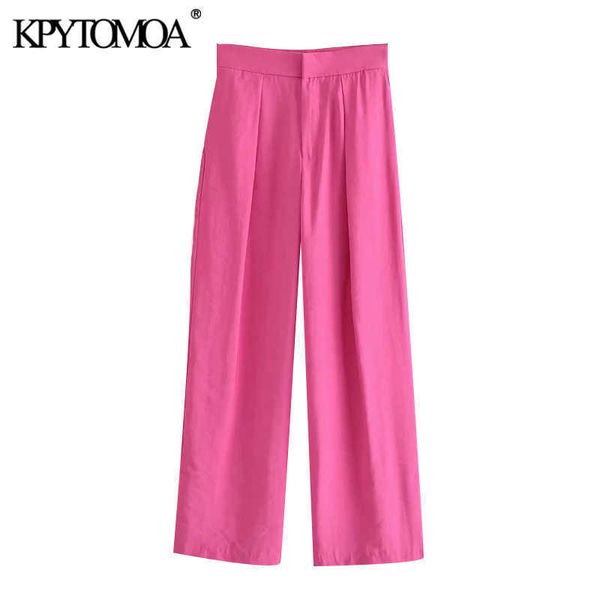 kpytomoa women chic fashion side pockets wide leg pants vintage high waist zipper fly female trousers mujer 211006, Black;white
kpytomoa women chic fashion side pockets wide leg pants vintage high waist zipper fly female trousers mujer 211006, Black;white