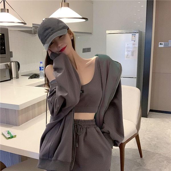 women's tracksuits joggers women set plus size tracksuit spring sport clothing shorts and camisole hoodies 3 piece suit gray sweatshirt
women's tracksuits joggers women set plus size tracksuit spring sport clothing shorts and camisole hoodies 3 piece suit gray sweatshirt