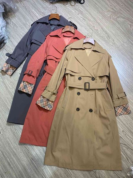 dust coat 2021 mid autumn long windbreaker temperament commuter belt camel double row buckle british b home style plaid, Tan;black
dust coat 2021 mid autumn long windbreaker temperament commuter belt camel double row buckle british b home style plaid, Tan;black