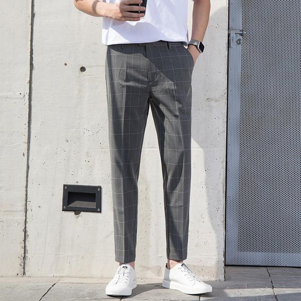 business casual ironing men's small feet spring and summer draping suit leisure slim nine cent youth pants, Black
business casual ironing men's small feet spring and summer draping suit leisure slim nine cent youth pants, Black