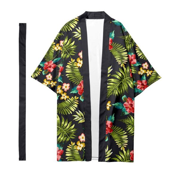 ethnic clothing tropical plants printed long kimono cardigan with belt japanese traditional couple women men casual asian clothes harajuku, Red
ethnic clothing tropical plants printed long kimono cardigan with belt japanese traditional couple women men casual asian clothes harajuku, Red