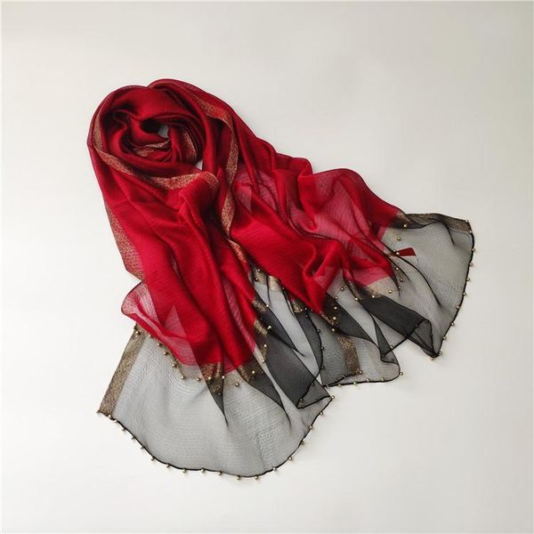 scarves hand-inlaid pearl silk and wool blended scarf women's autumn winter wild solid color pattern, Blue;gray
scarves hand-inlaid pearl silk and wool blended scarf women's autumn winter wild solid color pattern, Blue;gray