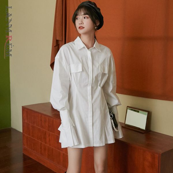 spring arrival korean style long-sleeved white button color all-match flare waist shirt for women 2a3201 210507
spring arrival korean style long-sleeved white button color all-match flare waist shirt for women 2a3201 210507