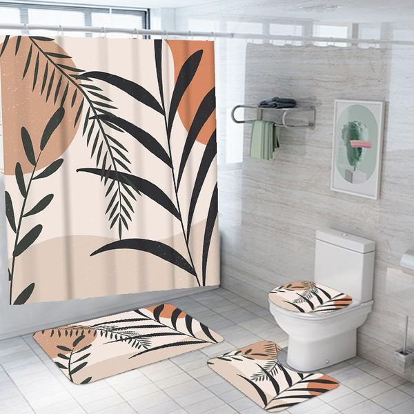shower curtains home geometric simple waterproof and mildew proof curtain four-piece set ins partition wc mat
shower curtains home geometric simple waterproof and mildew proof curtain four-piece set ins partition wc mat