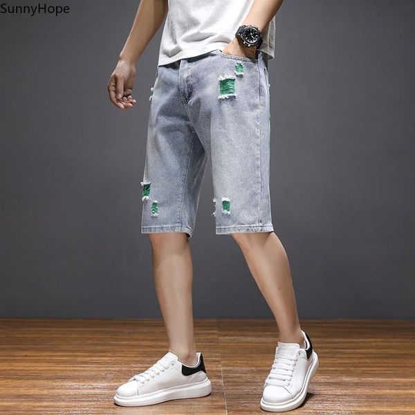 men's jeans summer mens loose straight ripped denim shorts plus size light blue hole short -40
men's jeans summer mens loose straight ripped denim shorts plus size light blue hole short -40