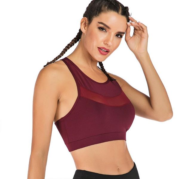 gym clothing women sports bra mesh stitching fitness shakeproof yoga push up padded breathable sport tank, White;black
gym clothing women sports bra mesh stitching fitness shakeproof yoga push up padded breathable sport tank, White;black
