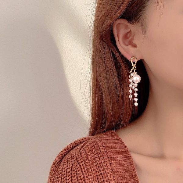 dangle & chandelier fashion pearl tassel earrings female gold long chain temperament wild 2021 party jewelry, Silver
dangle & chandelier fashion pearl tassel earrings female gold long chain temperament wild 2021 party jewelry, Silver