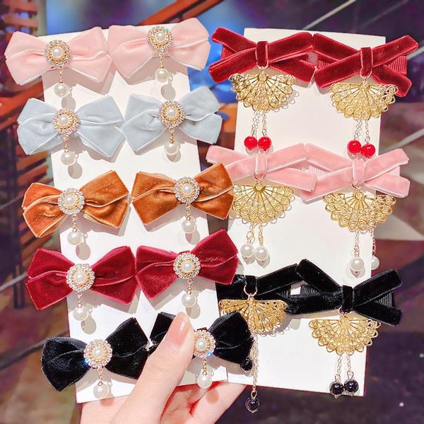 korean velvet bow hairpin duckbill clip children's pendant pearl hair horsetail headdress ornament girl hairgrip accessories, Slivery;white
korean velvet bow hairpin duckbill clip children's pendant pearl hair horsetail headdress ornament girl hairgrip accessories, Slivery;white