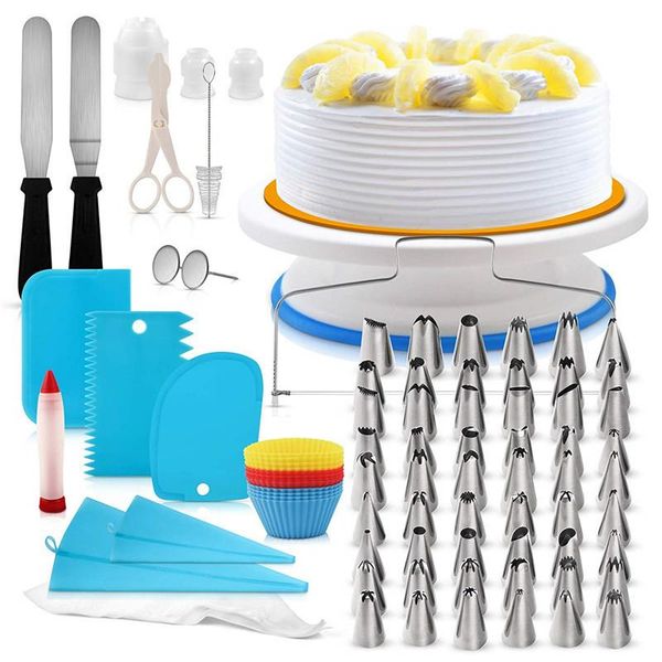 baking & pastry tools 106-piece cake turntable tool set with non-slip edge laminating decorating tip sets accessories mold
baking & pastry tools 106-piece cake turntable tool set with non-slip edge laminating decorating tip sets accessories mold