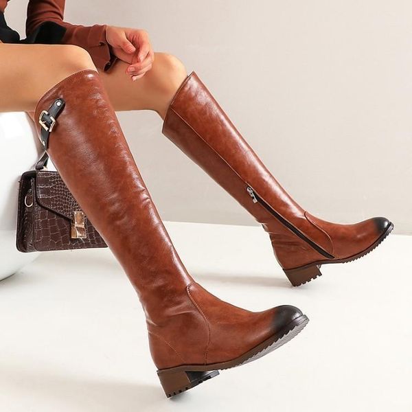 boots 2021 autumn and winter handsome neutral wind flat bottomed round head used tube leather women's oversized, Black
boots 2021 autumn and winter handsome neutral wind flat bottomed round head used tube leather women's oversized, Black