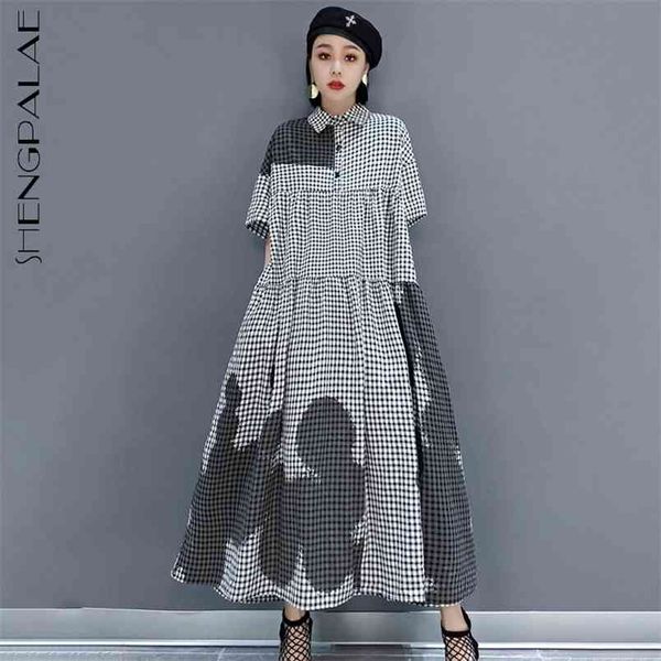 shengpllae plaid cotton hemp shirt dress women's summer lapel loose single breasted short sleeve mid-calf dresses 5c690 210427, White
shengpllae plaid cotton hemp shirt dress women's summer lapel loose single breasted short sleeve mid-calf dresses 5c690 210427, White