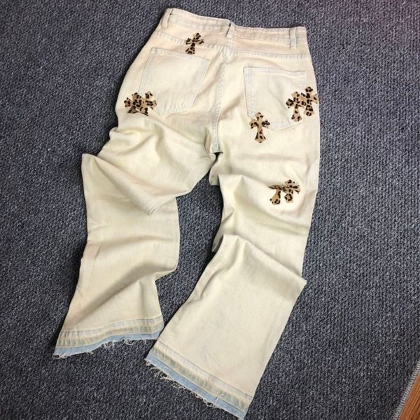 brand crosin correct crosin version of quality leopard chomehearts cross wash loose straight tube micro trumpet jeans, Blue
brand crosin correct crosin version of quality leopard chomehearts cross wash loose straight tube micro trumpet jeans, Blue