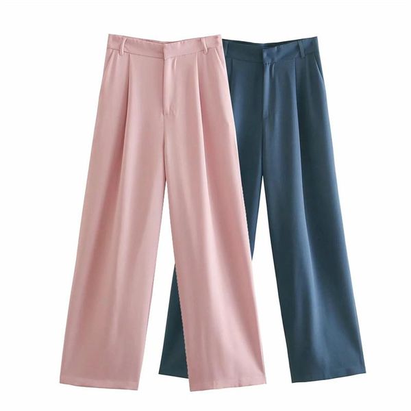 women's pants & capris za 2021 autumn clothing fashion casual all-match european and american style elegant high waist straight, Black;white
women's pants & capris za 2021 autumn clothing fashion casual all-match european and american style elegant high waist straight, Black;white
